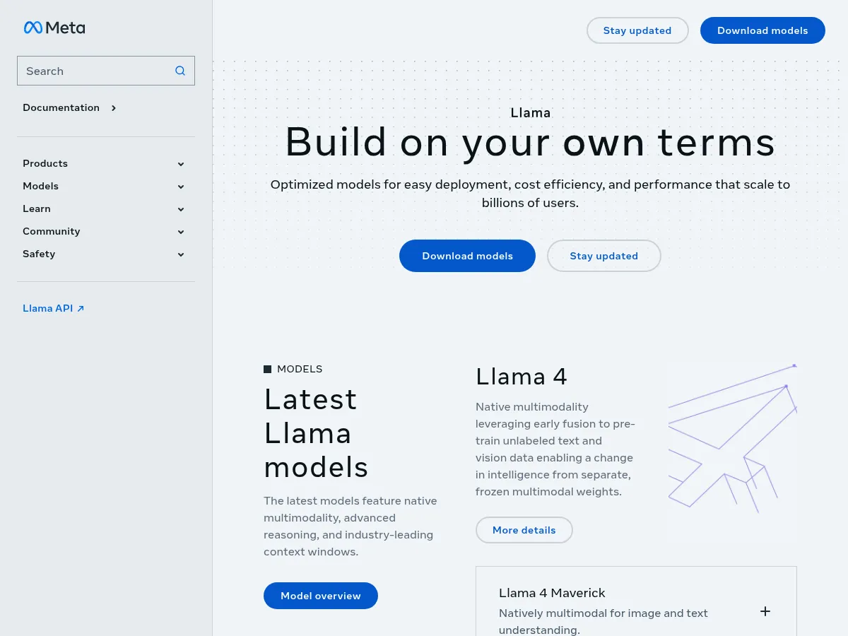Meta Llama Screenshot