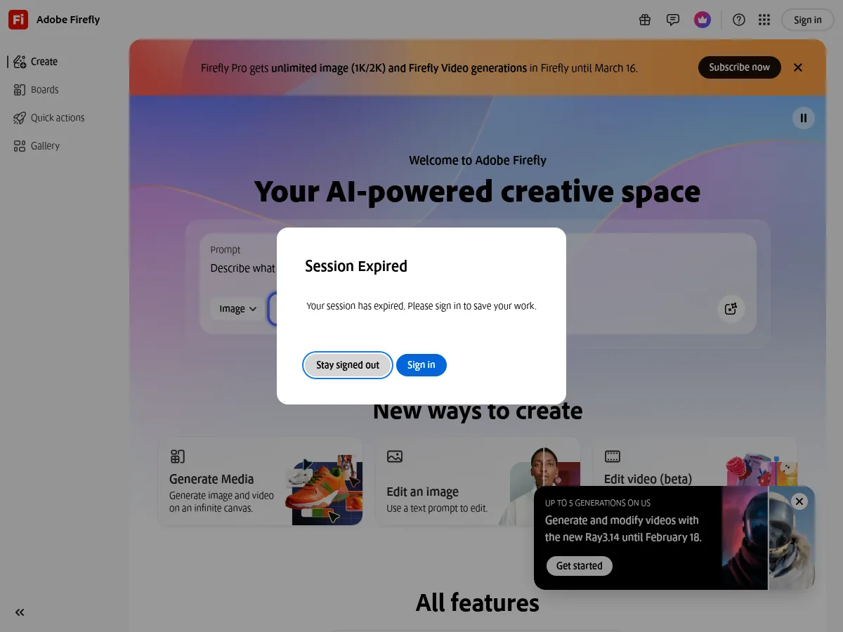 Adobe Firefly Screenshot