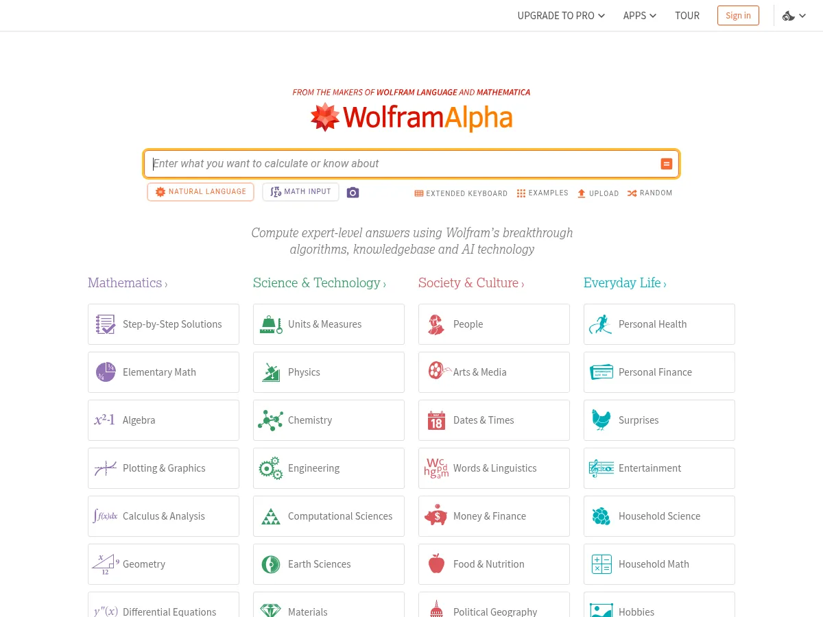 Wolfram Alpha