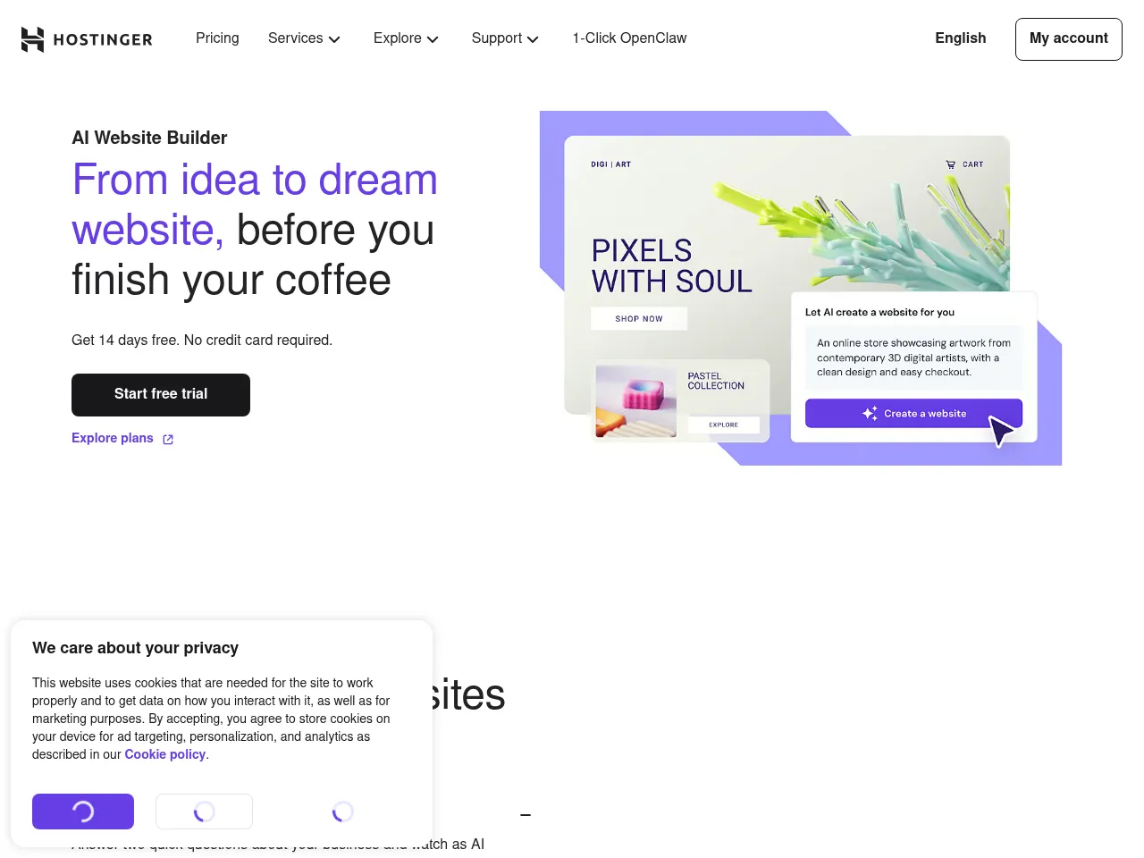 Hostinger AI Website Builder