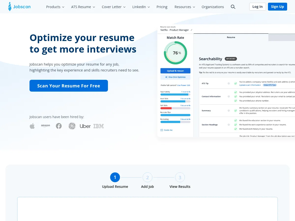 Jobscan Screenshot