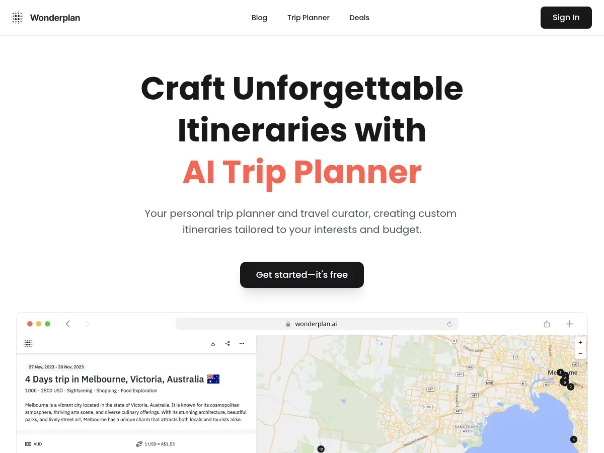 Wonderplan Screenshot