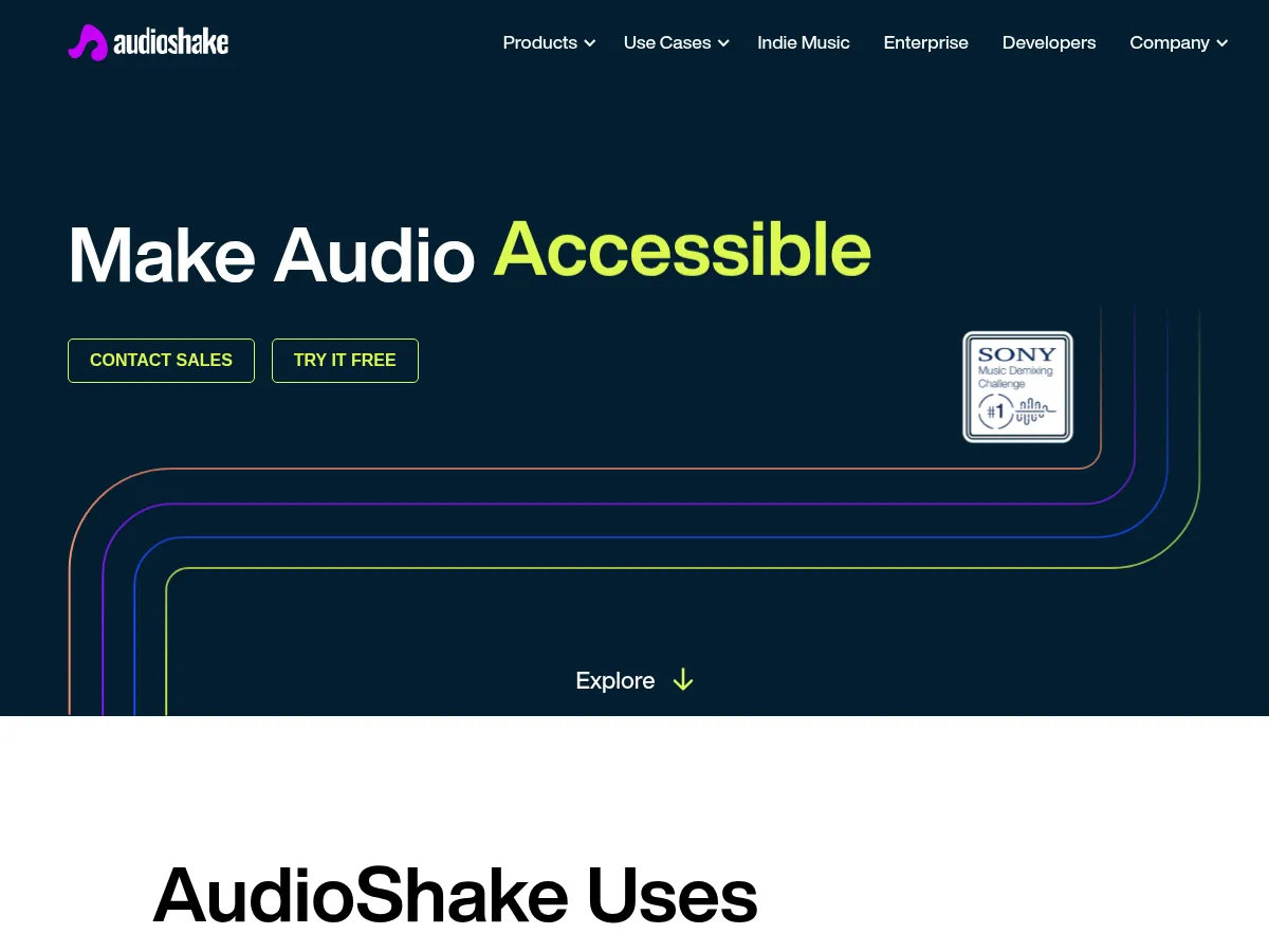 Audioshake Screenshot