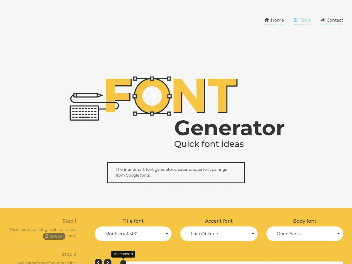 Brandmark Font Generator Screenshot