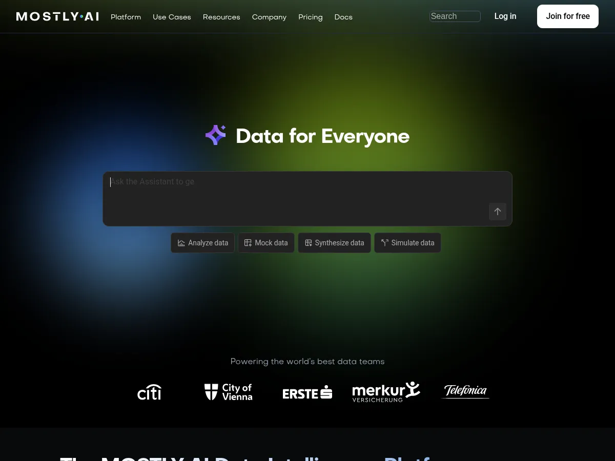 Mostly AI Screenshot