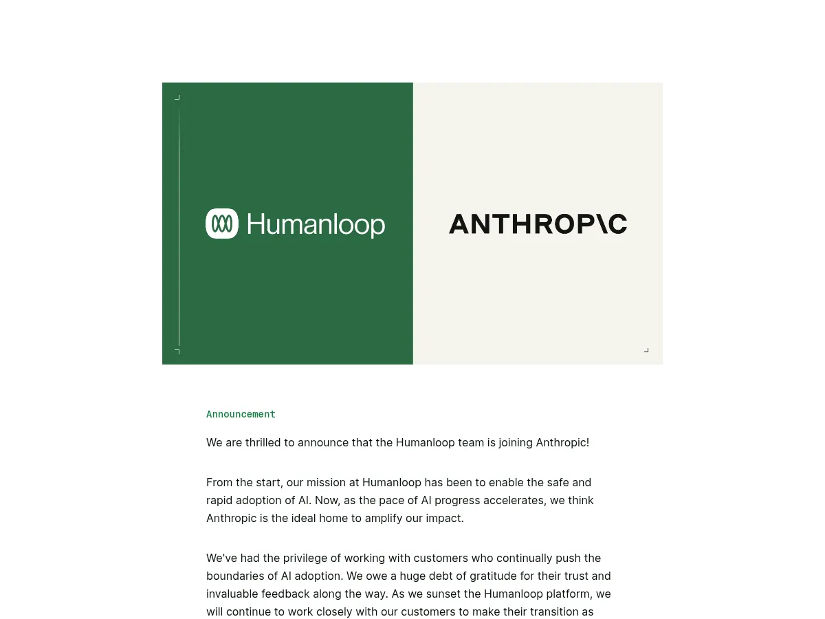 Humanloop Screenshot