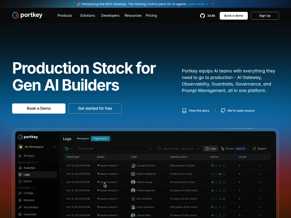 Portkey AI Screenshot