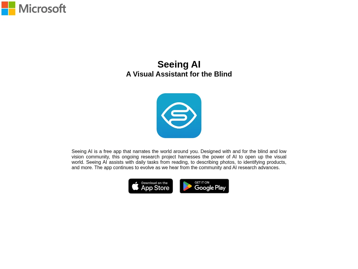 Seeing AI Screenshot