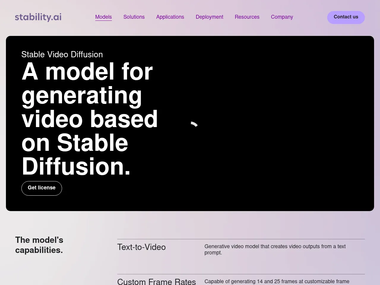 Stable Video Diffusion Screenshot