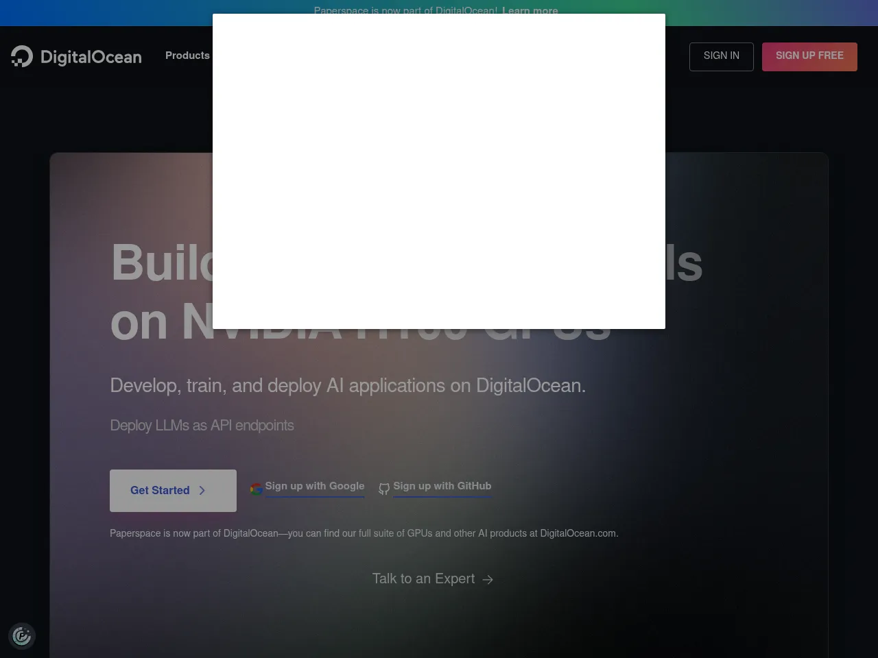 Paperspace by DigitalOcean Screenshot