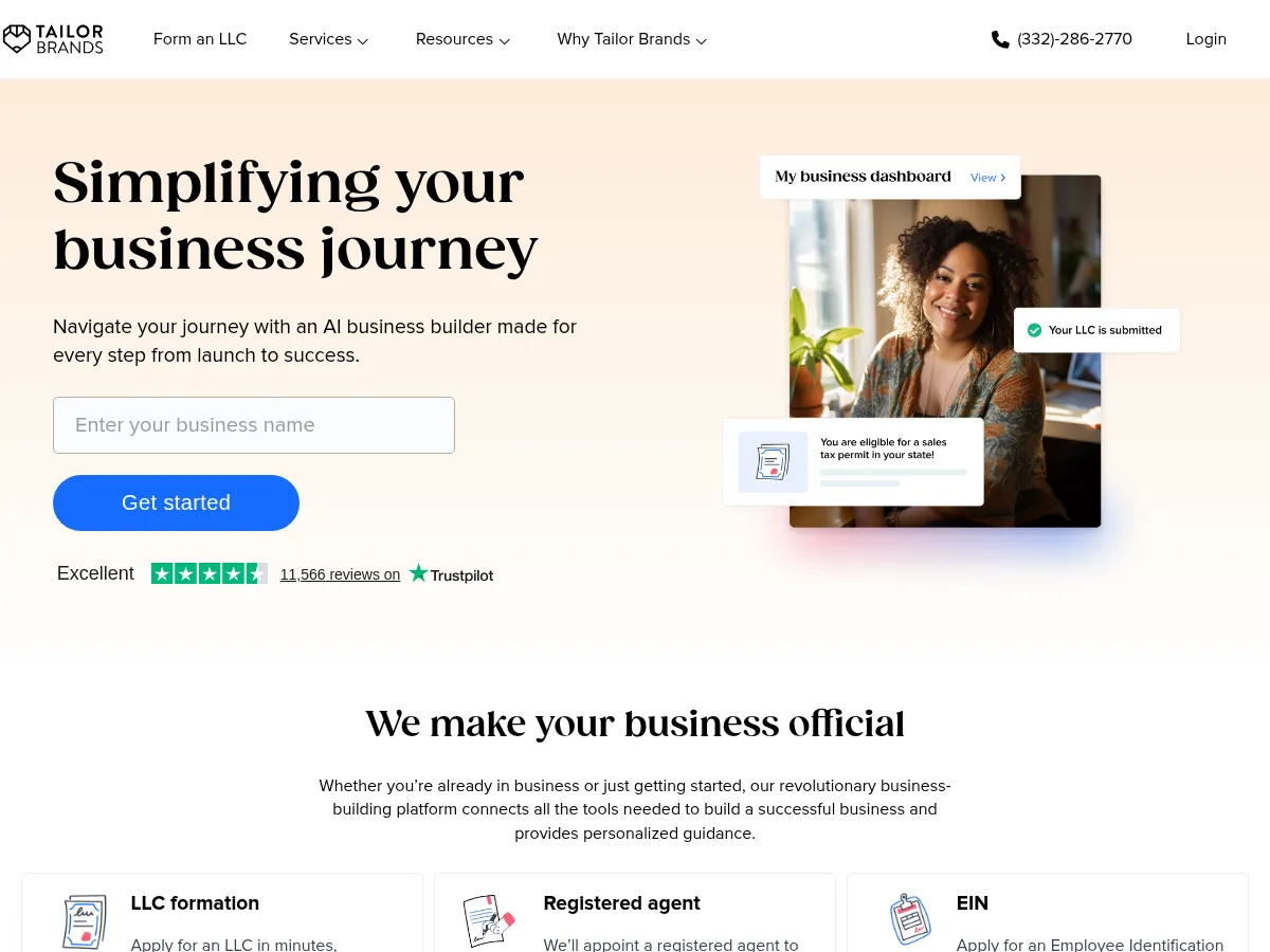 Tailor Brands Screenshot