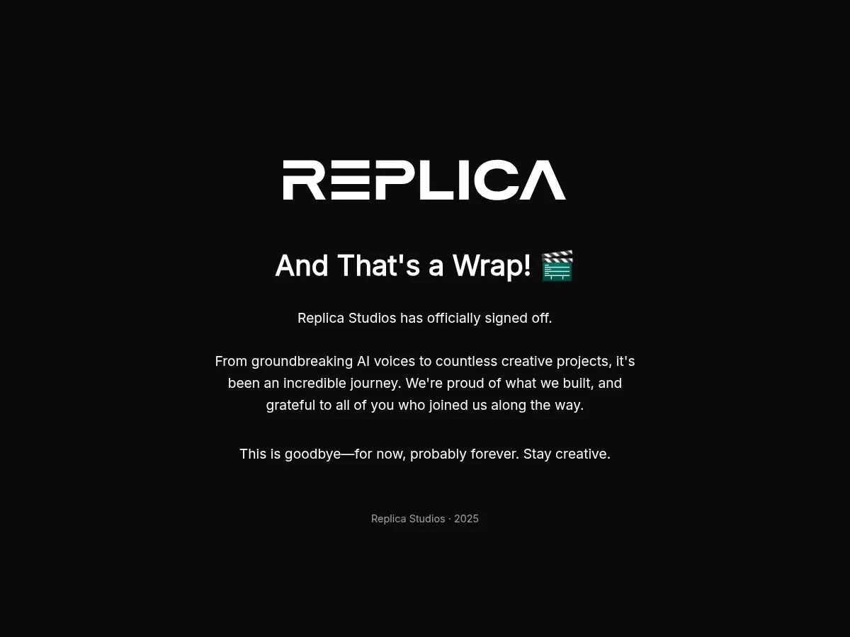 Replica Studios Screenshot