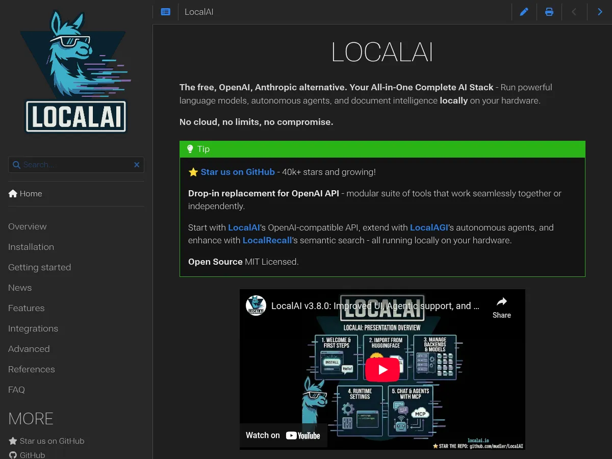 LocalAI Screenshot